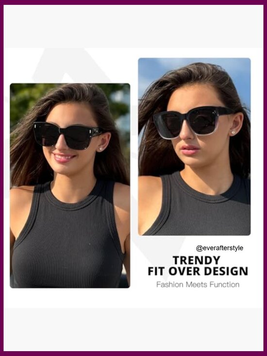 Polarized Fit Over Sunglasses for Driving, Polycarbonate Frame, UV400 Protection main image 4